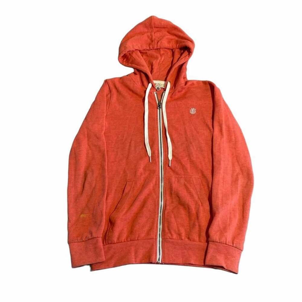 Element Full-Zip Hoodie Size S Orange Heather Cotton Blend